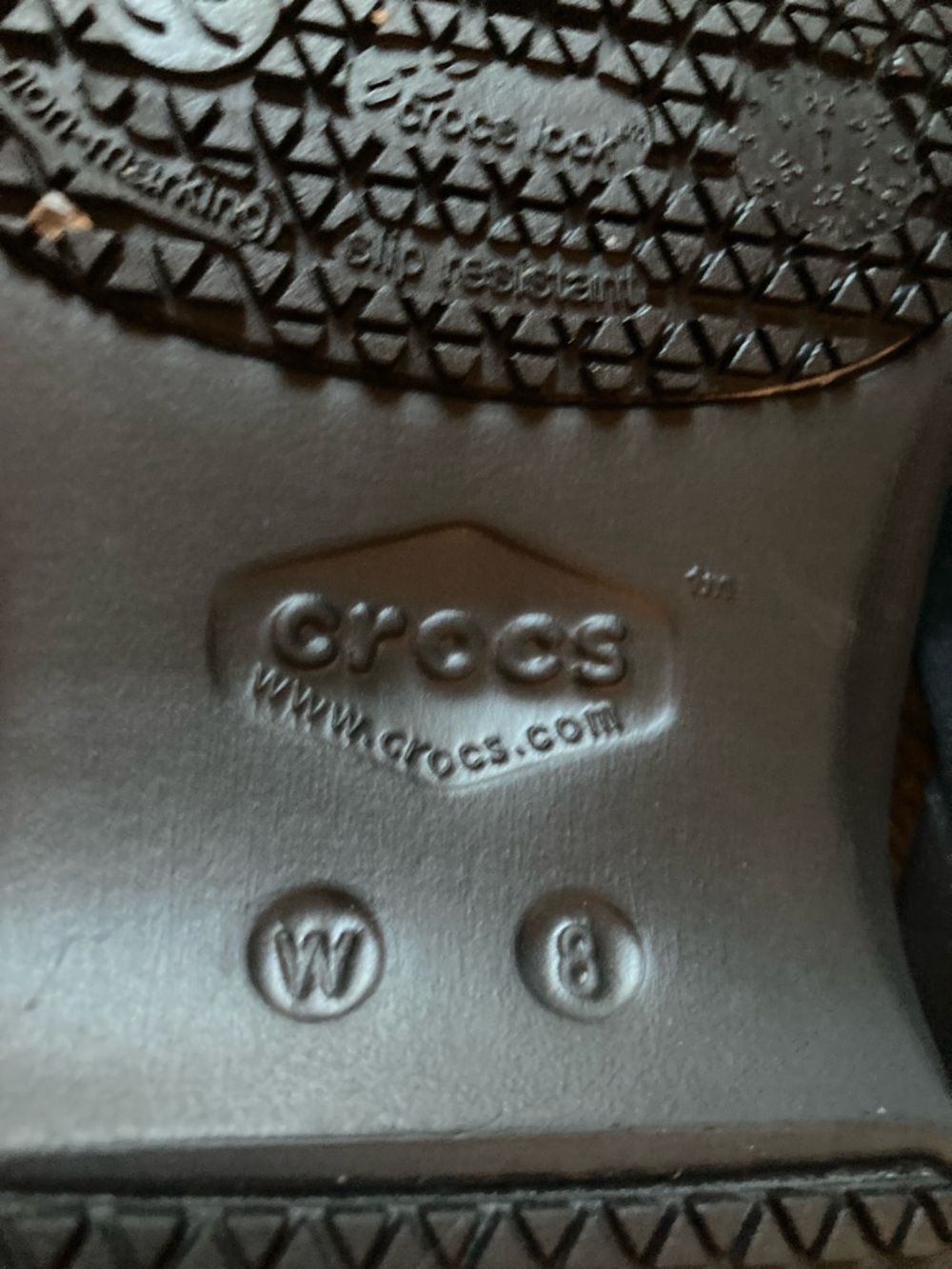 CROCS Black Leopard Print Slip-On Clogs - Picture 5 of 5